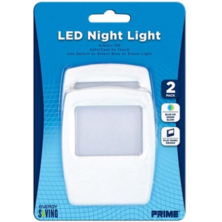 PRIME WIRE & CABLE Prime Wire & Cable NLFL2P Flat Panel LED Night Light - Pack of 2 NLFL2P